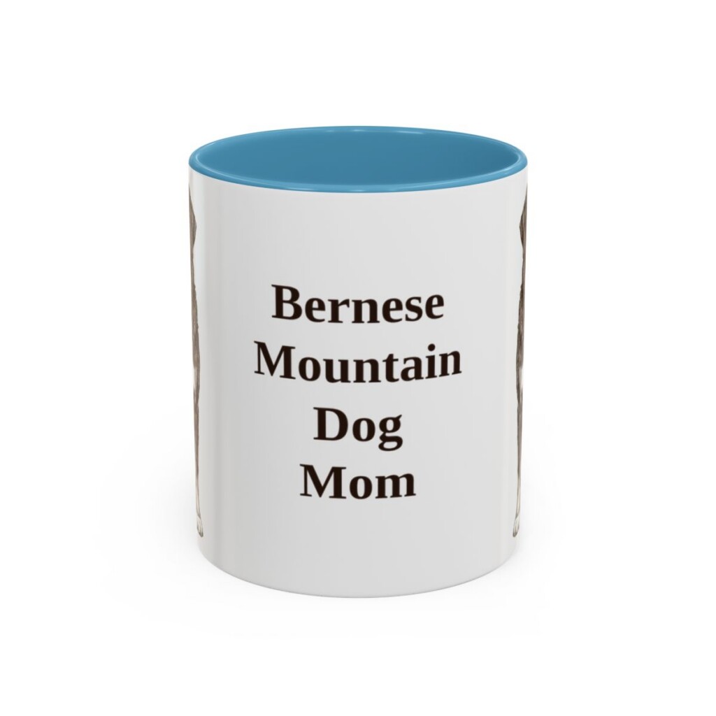 bernese-mountain-dog-mug-mom-light-blue-1 11oz Bernese Mountain Dog Dog Mom Mug, Vintage Sketch Coffee Mug, Dog Mom Gift