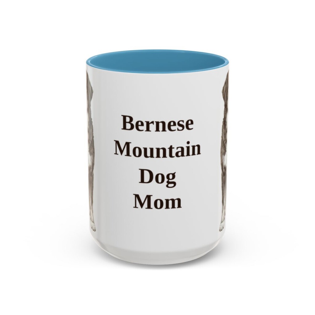 15oz Bernese Mountain Dog Dog Mom Mug, Vintage Sketch Coffee Mug, Dog Mom Gift
