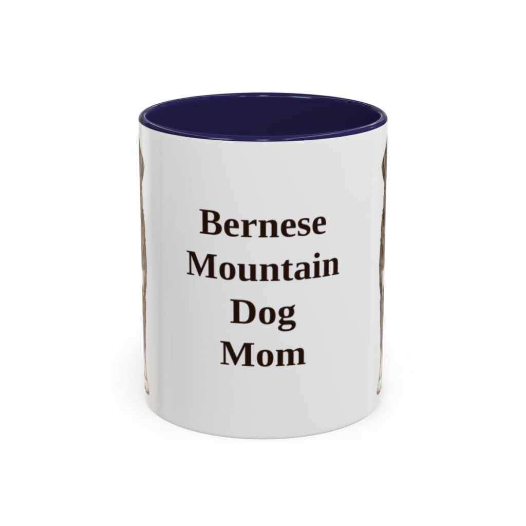 bernese-mountain-dog-mug-mom-navy-1 11oz Bernese Mountain Dog Dog Mom Mug, Vintage Sketch Coffee Mug, Dog Mom Gift