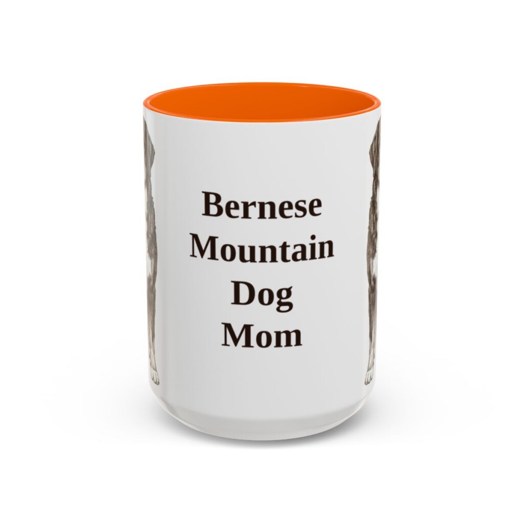 15oz Bernese Mountain Dog Dog Mom Mug, Vintage Sketch Coffee Mug, Dog Mom Gift