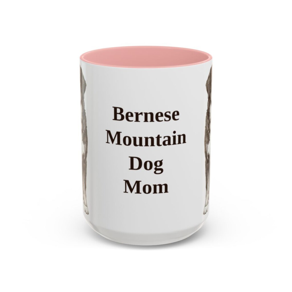 15oz Bernese Mountain Dog Dog Mom Mug, Vintage Sketch Coffee Mug, Dog Mom Gift