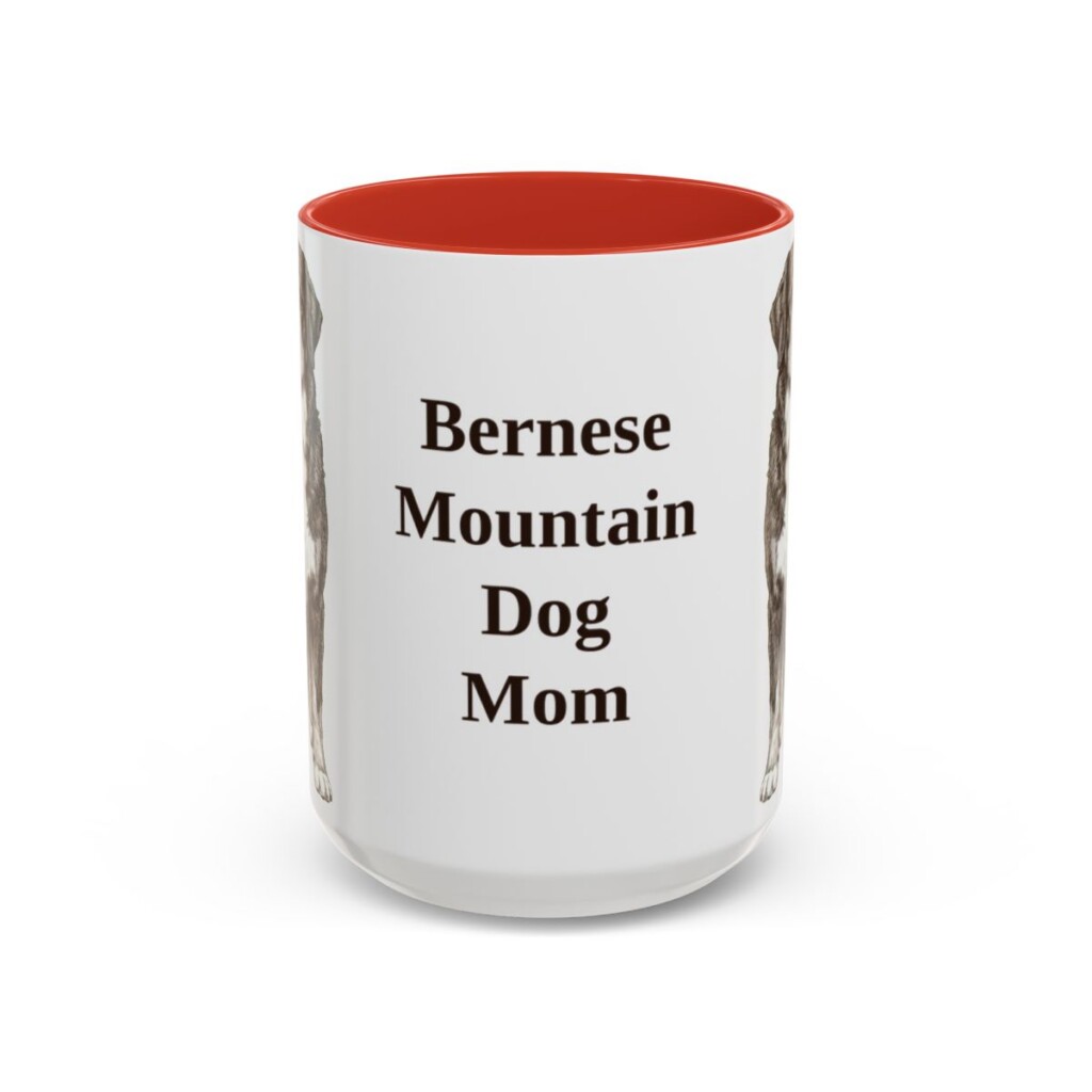 15oz Bernese Mountain Dog Dog Mom Mug, Vintage Sketch Coffee Mug, Dog Mom Gift