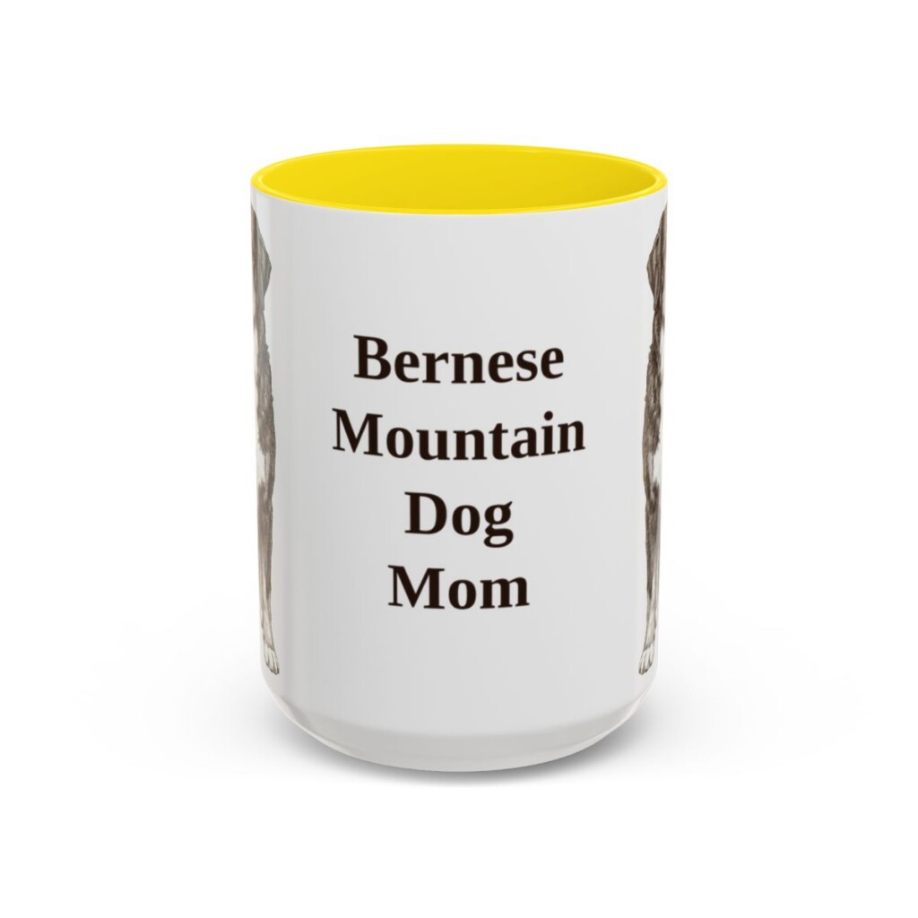 15oz Bernese Mountain Dog Dog Mom Mug, Vintage Sketch Coffee Mug, Dog Mom Gift