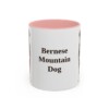 bernese-mountain-dog-mug-pink-1 11oz Bernese Mountain Dog Mug, Vintage Dog Portrait Coffee Mug, Dog Lover Gift