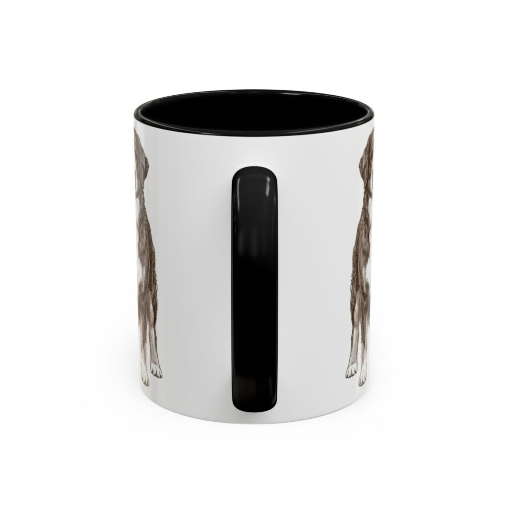 bernese-mountain-dog-mug-writeup-black-back-1 11oz Bernese Mountain Dog Mug, Illustrated Dog Breed Facts Coffee Mug, Vintage Dog Keepsake Gift