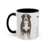 bernese-mountain-dog-mug-writeup-black-left-1 11oz Bernese Mountain Dog Mug, Illustrated Dog Breed Facts Coffee Mug, Vintage Dog Keepsake Gift