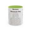 bernese-mountain-dog-mug-writeup-light-green-1 11oz Bernese Mountain Dog Mug, Illustrated Dog Breed Facts Coffee Mug, Vintage Dog Keepsake Gift