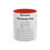 bernese-mountain-dog-mug-writeup-red-1 11oz Bernese Mountain Dog Mug, Illustrated Dog Breed Facts Coffee Mug, Vintage Dog Keepsake Gift