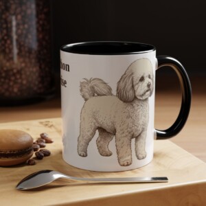 11oz Bichon Frise Mug, Vintage Dog Portrait Coffee Mug, Dog Lover Gift