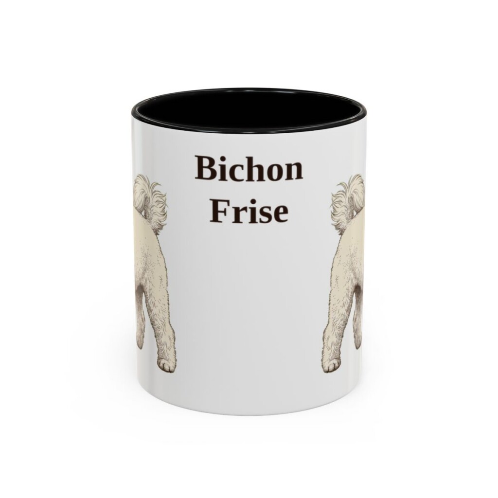 11oz Bichon Frise Mug, Vintage Dog Portrait Coffee Mug, Dog Lover Gift