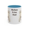 11oz Bichon Frise Dog Dad Mug, Vintage Sketch Coffee Mug, Dog Dad Gift