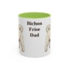 11oz Bichon Frise Dog Dad Mug, Vintage Sketch Coffee Mug, Dog Dad Gift