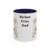 11oz Bichon Frise Dog Dad Mug, Vintage Sketch Coffee Mug, Dog Dad Gift