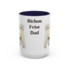 15oz Bichon Frise Dog Dad Mug, Vintage Sketch Coffee Mug, Dog Dad Gift