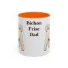 11oz Bichon Frise Dog Dad Mug, Vintage Sketch Coffee Mug, Dog Dad Gift