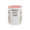 11oz Bichon Frise Dog Dad Mug, Vintage Sketch Coffee Mug, Dog Dad Gift