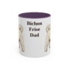 11oz Bichon Frise Dog Dad Mug, Vintage Sketch Coffee Mug, Dog Dad Gift