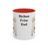 11oz Bichon Frise Dog Dad Mug, Vintage Sketch Coffee Mug, Dog Dad Gift