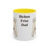 11oz Bichon Frise Dog Dad Mug, Vintage Sketch Coffee Mug, Dog Dad Gift