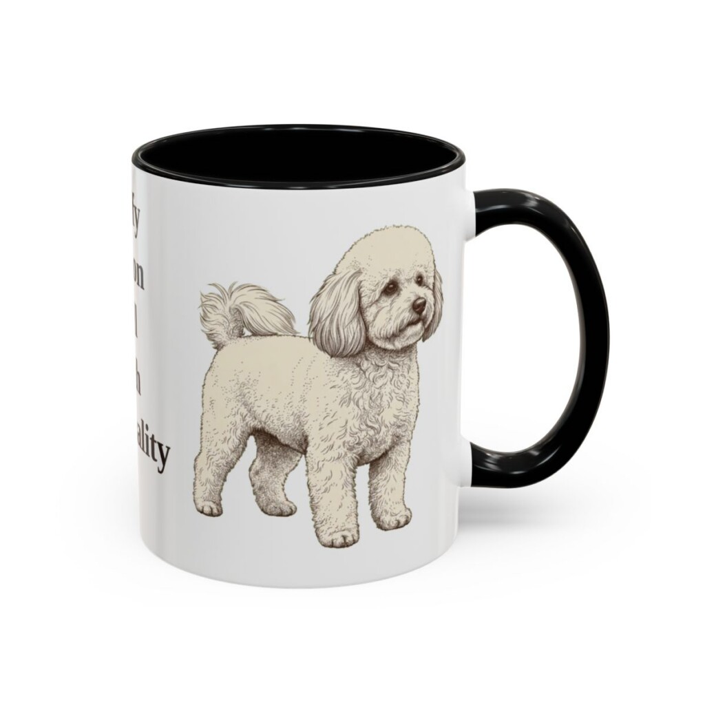11oz Funny Bichon Frise Mug, Fluffy Cotton Ball With Personality, Vintage Dog Coffee Mug, Dog Lover Gift