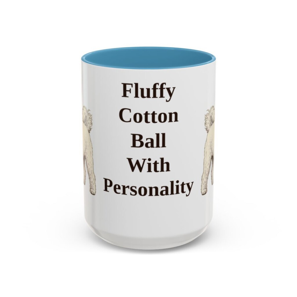 15oz Funny Bichon Frise Mug, Fluffy Cotton Ball With Personality, Vintage Dog Coffee Mug, Dog Lover Gift