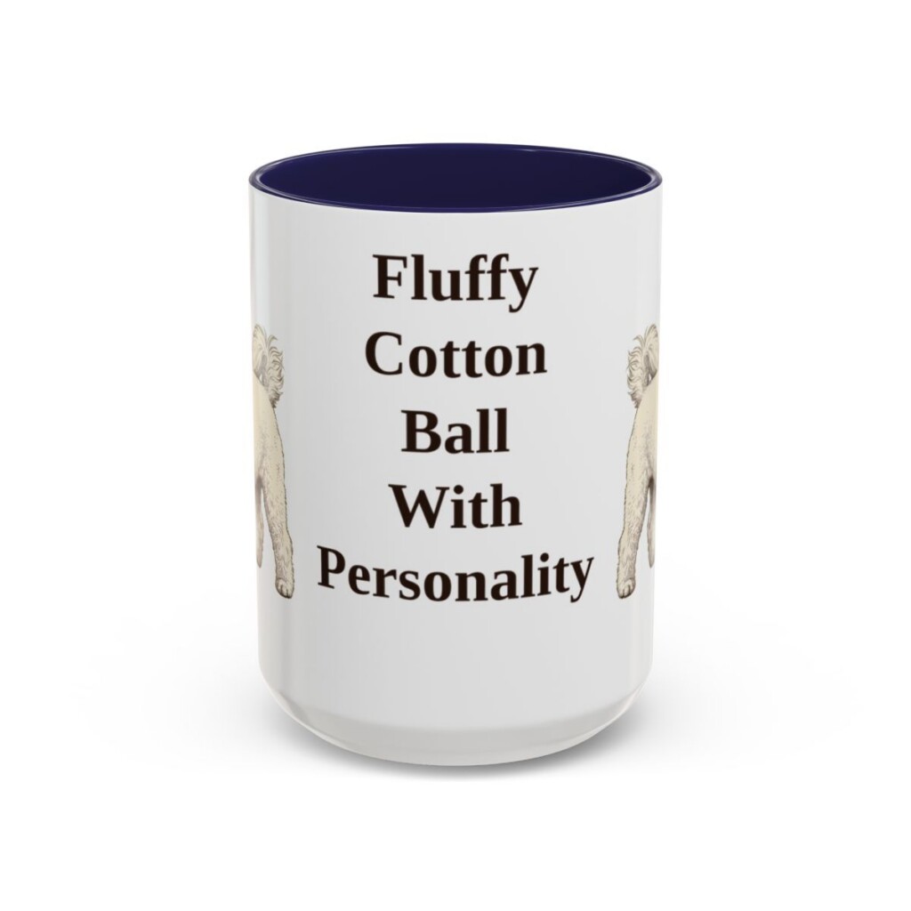 15oz Funny Bichon Frise Mug, Fluffy Cotton Ball With Personality, Vintage Dog Coffee Mug, Dog Lover Gift