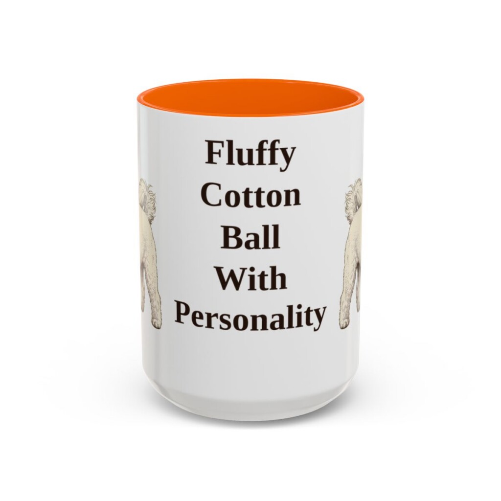 15oz Funny Bichon Frise Mug, Fluffy Cotton Ball With Personality, Vintage Dog Coffee Mug, Dog Lover Gift