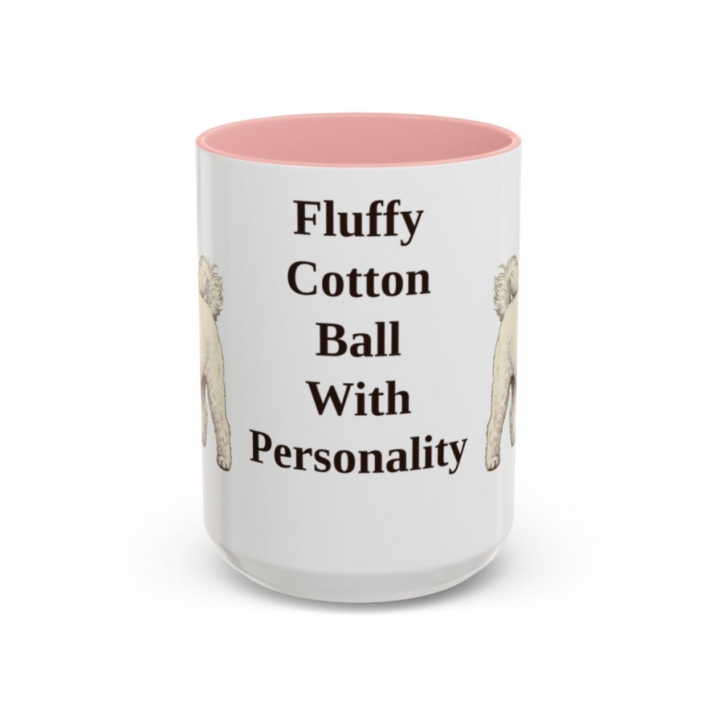 15oz Funny Bichon Frise Mug, Fluffy Cotton Ball With Personality, Vintage Dog Coffee Mug, Dog Lover Gift