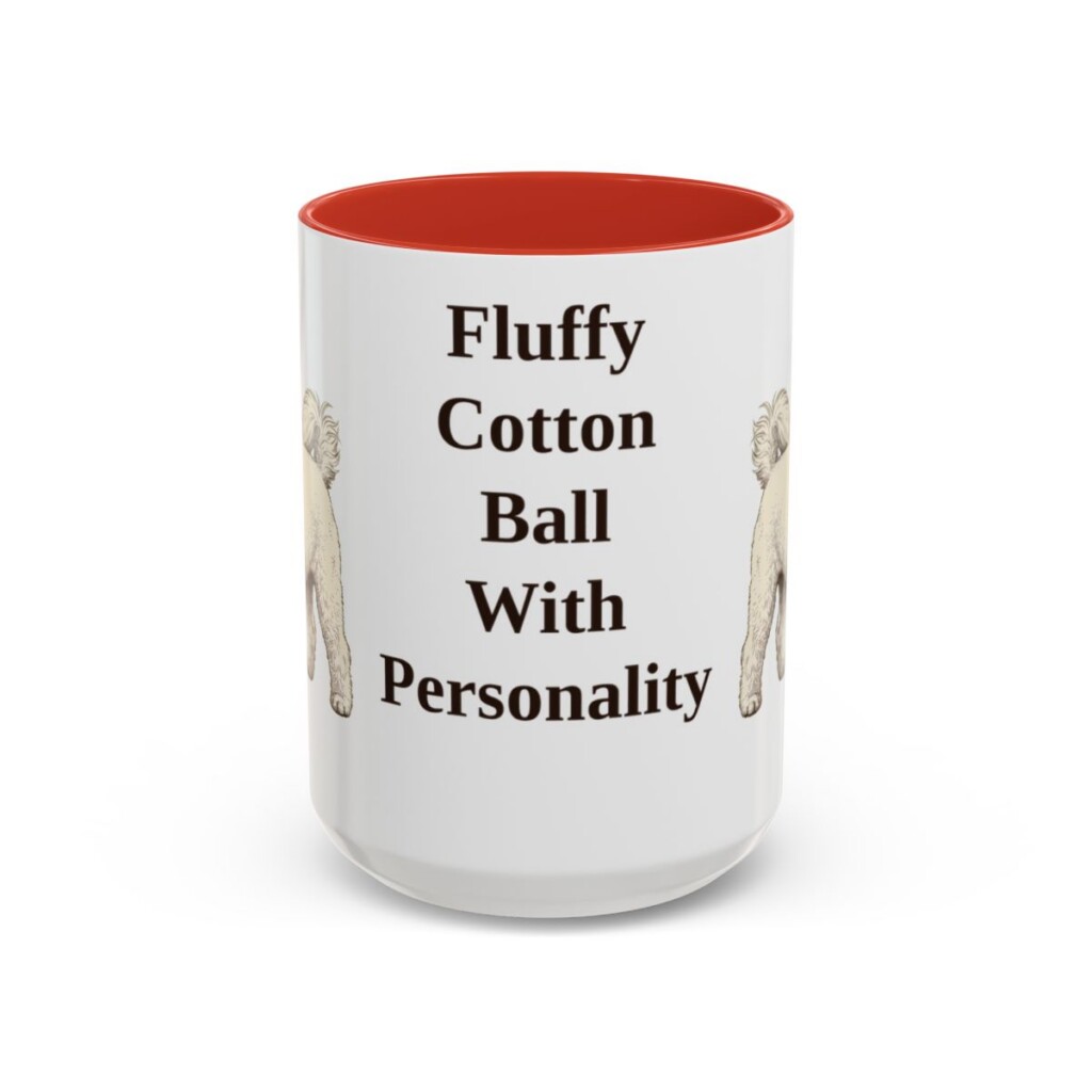 15oz Funny Bichon Frise Mug, Fluffy Cotton Ball With Personality, Vintage Dog Coffee Mug, Dog Lover Gift