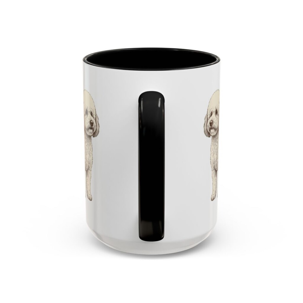 bichon-frise-mug-latin-black-back-3 15oz Bichon Frise Latin Mug, Bichon Frise, Vintage Dog Coffee Mug, Dog Lover Gift