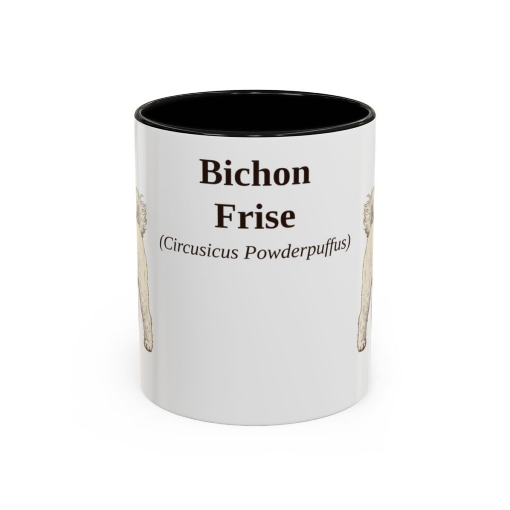 11oz Bichon Frise Latin Mug, Bichon Frise, Vintage Dog Coffee Mug, Dog Lover Gift