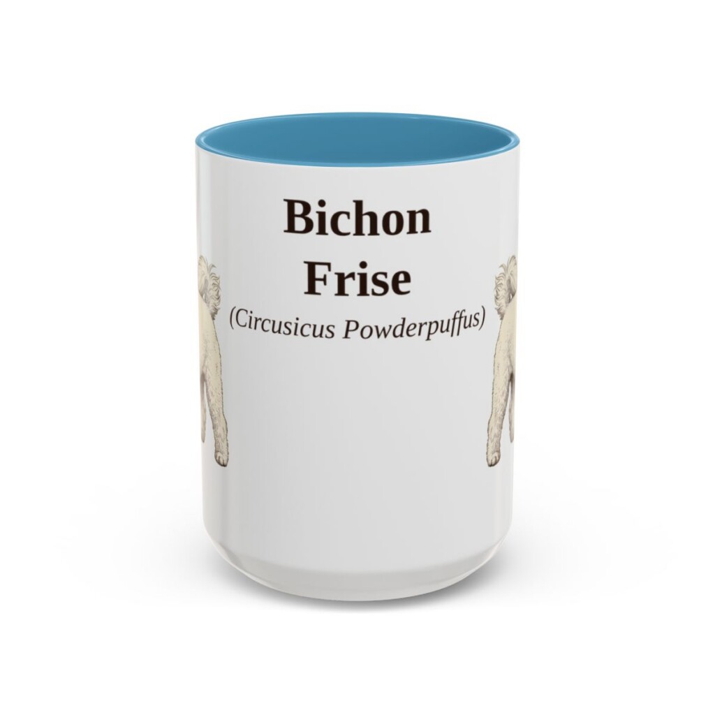 bichon-frise-mug-latin-light-blue-3 15oz Bichon Frise Latin Mug, Bichon Frise, Vintage Dog Coffee Mug, Dog Lover Gift