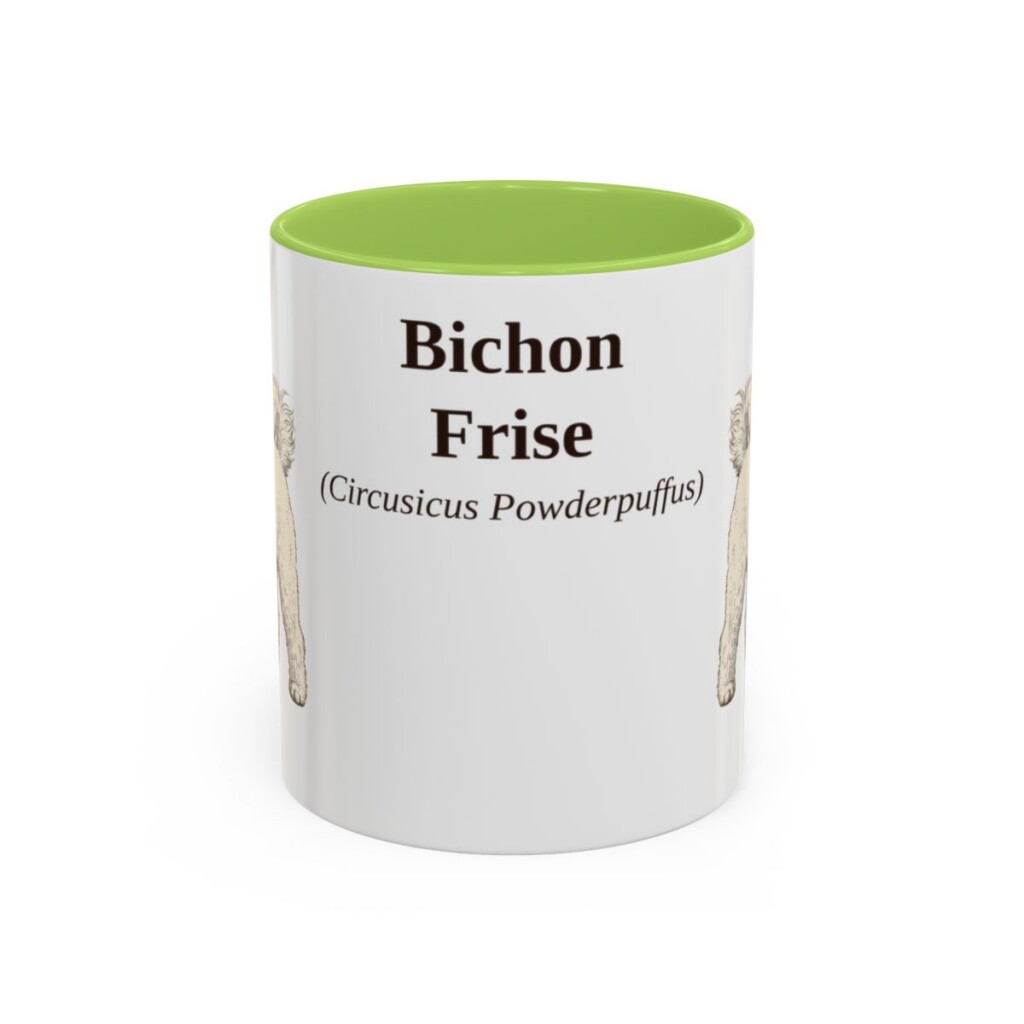 11oz Bichon Frise Latin Mug, Bichon Frise, Vintage Dog Coffee Mug, Dog Lover Gift
