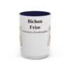 bichon-frise-mug-latin-navy-3 15oz Bichon Frise Latin Mug, Bichon Frise, Vintage Dog Coffee Mug, Dog Lover Gift