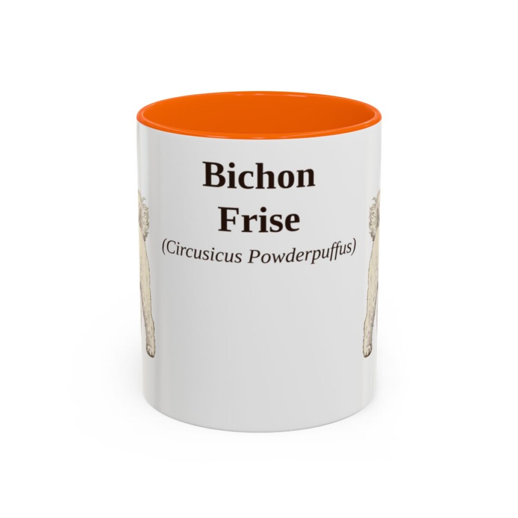 11oz Bichon Frise Latin Mug, Bichon Frise, Vintage Dog Coffee Mug, Dog Lover Gift
