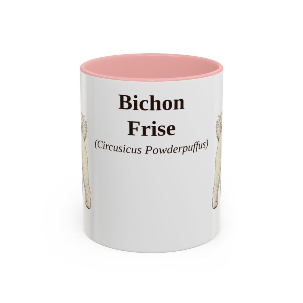 11oz Bichon Frise Latin Mug, Bichon Frise, Vintage Dog Coffee Mug, Dog Lover Gift