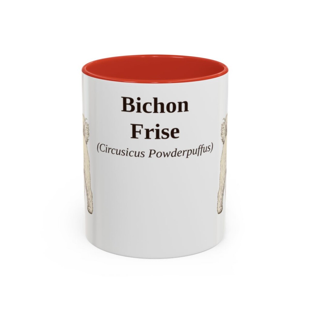 11oz Bichon Frise Latin Mug, Bichon Frise, Vintage Dog Coffee Mug, Dog Lover Gift