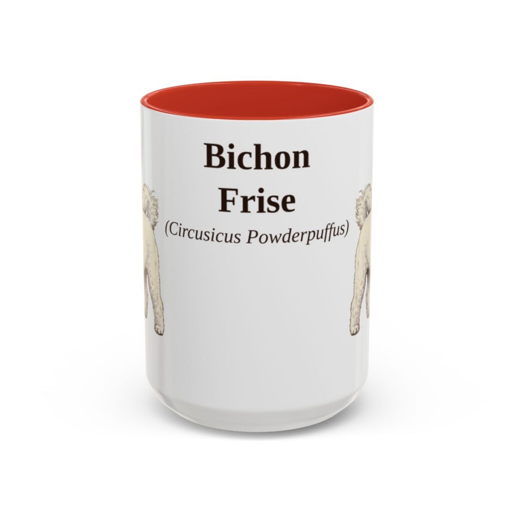 bichon-frise-mug-latin-red-3 15oz Bichon Frise Latin Mug, Bichon Frise, Vintage Dog Coffee Mug, Dog Lover Gift