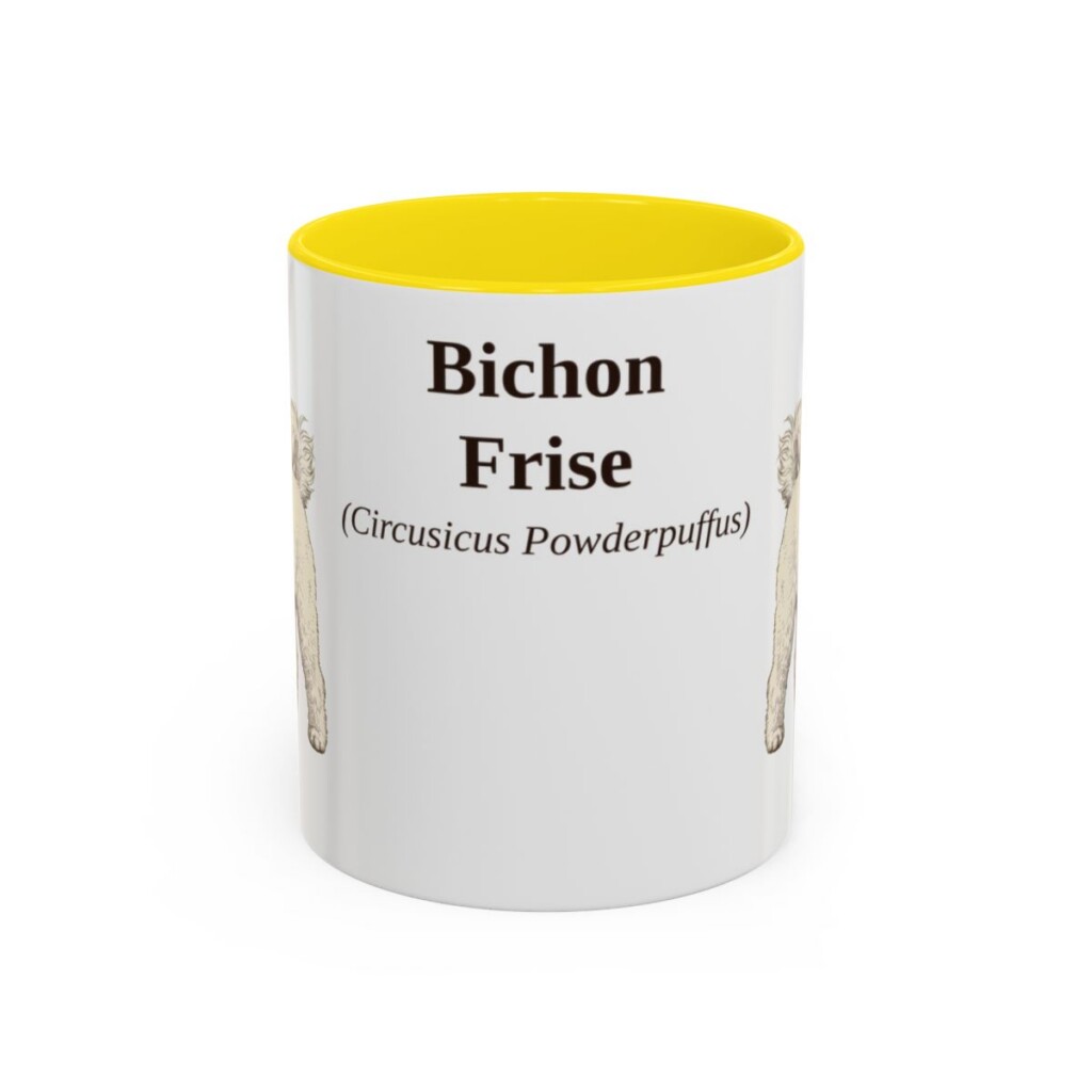 11oz Bichon Frise Latin Mug, Bichon Frise, Vintage Dog Coffee Mug, Dog Lover Gift