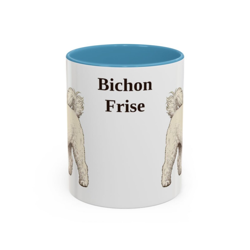 11oz Bichon Frise Mug, Vintage Dog Portrait Coffee Mug, Dog Lover Gift