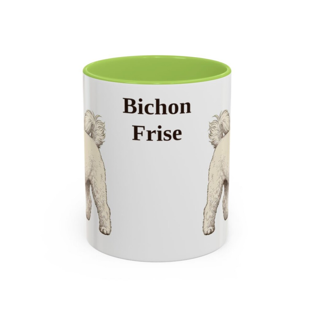 11oz Bichon Frise Mug, Vintage Dog Portrait Coffee Mug, Dog Lover Gift