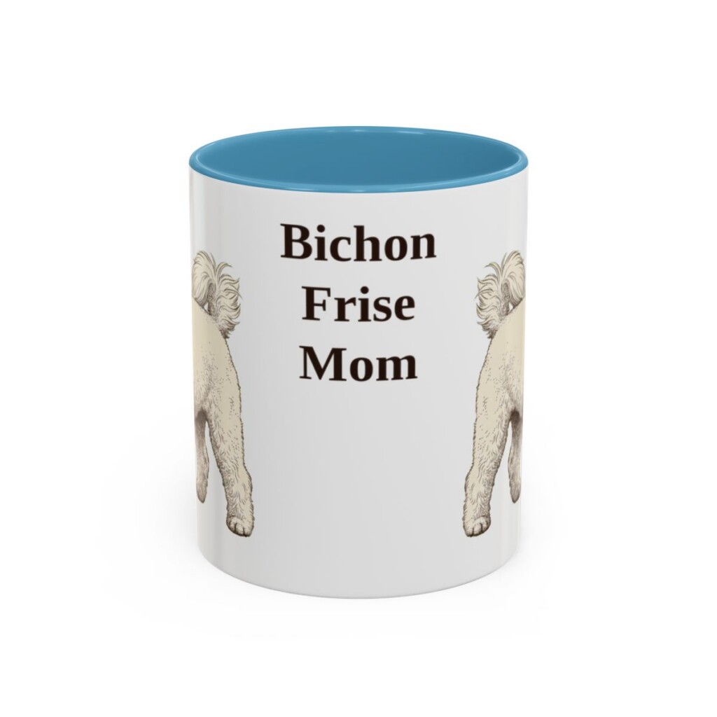 11oz Bichon Frise Dog Mom Mug, Vintage Sketch Coffee Mug, Dog Mom Gift