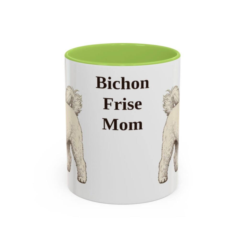 11oz Bichon Frise Dog Mom Mug, Vintage Sketch Coffee Mug, Dog Mom Gift