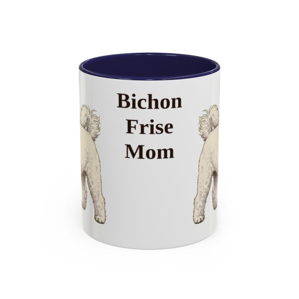 11oz Bichon Frise Dog Mom Mug, Vintage Sketch Coffee Mug, Dog Mom Gift