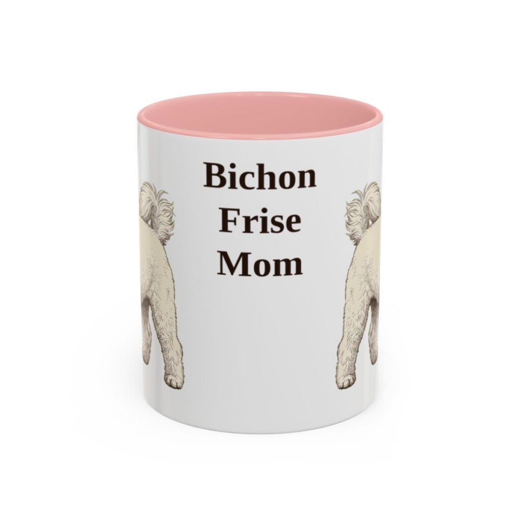 11oz Bichon Frise Dog Mom Mug, Vintage Sketch Coffee Mug, Dog Mom Gift