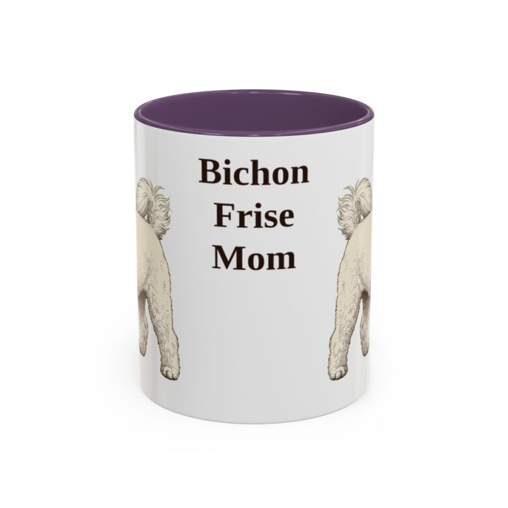 11oz Bichon Frise Dog Mom Mug, Vintage Sketch Coffee Mug, Dog Mom Gift