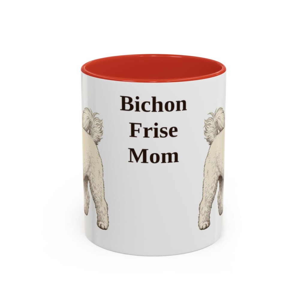 11oz Bichon Frise Dog Mom Mug, Vintage Sketch Coffee Mug, Dog Mom Gift