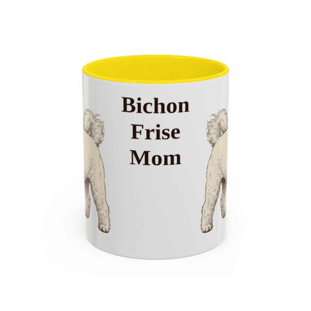 11oz Bichon Frise Dog Mom Mug, Vintage Sketch Coffee Mug, Dog Mom Gift