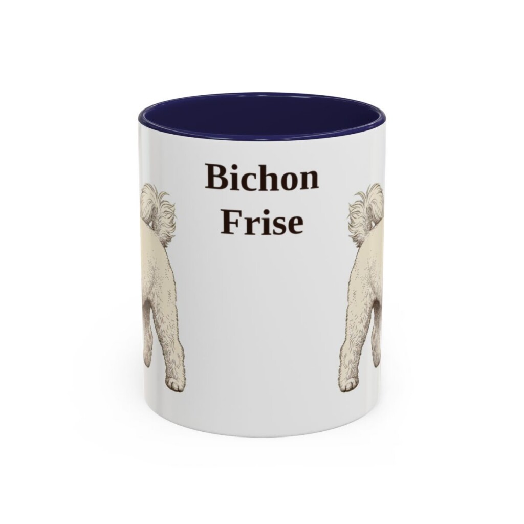 11oz Bichon Frise Mug, Vintage Dog Portrait Coffee Mug, Dog Lover Gift