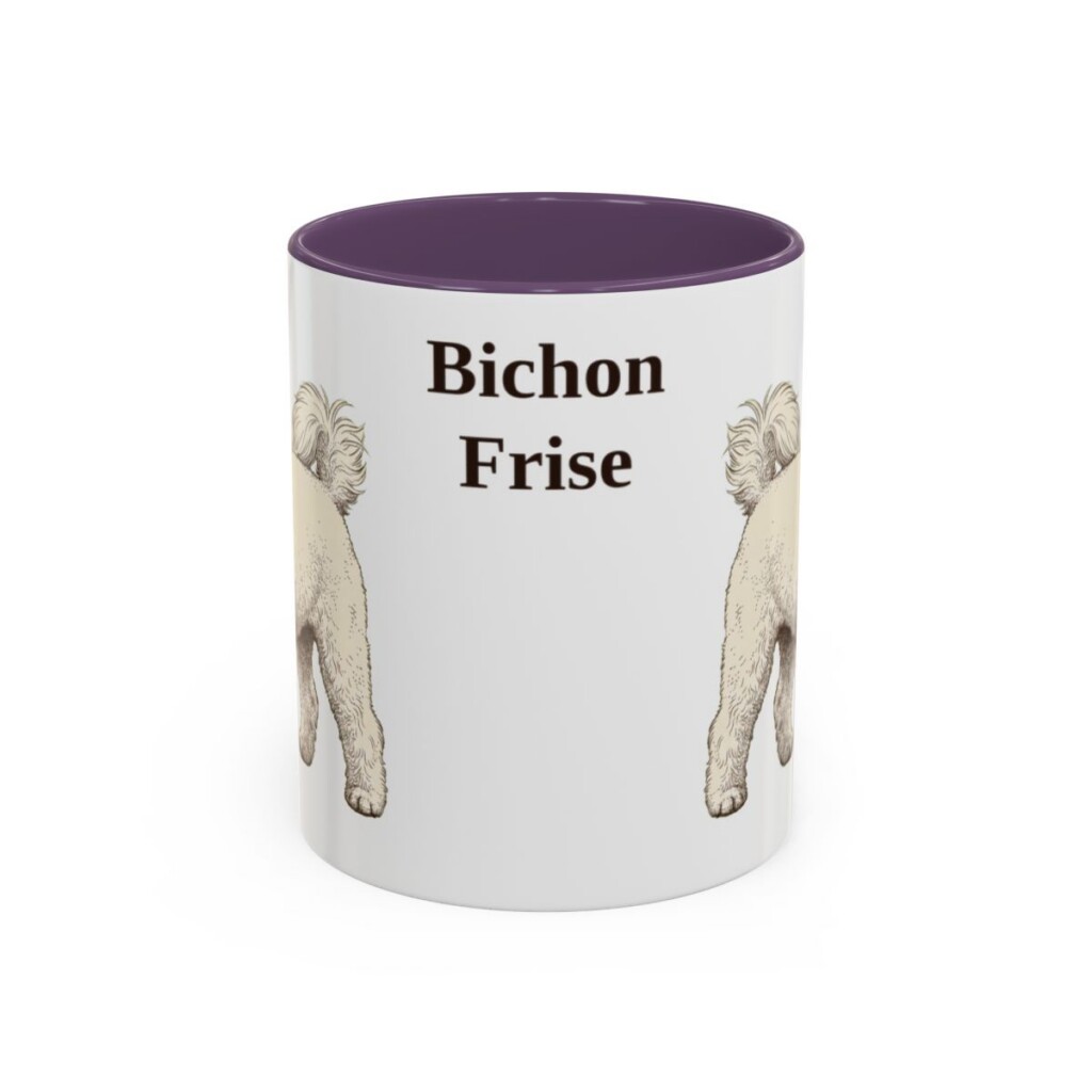11oz Bichon Frise Mug, Vintage Dog Portrait Coffee Mug, Dog Lover Gift